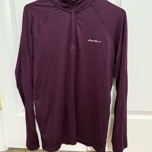 Eddie Bauer Purple Athletic 1/4 Zip